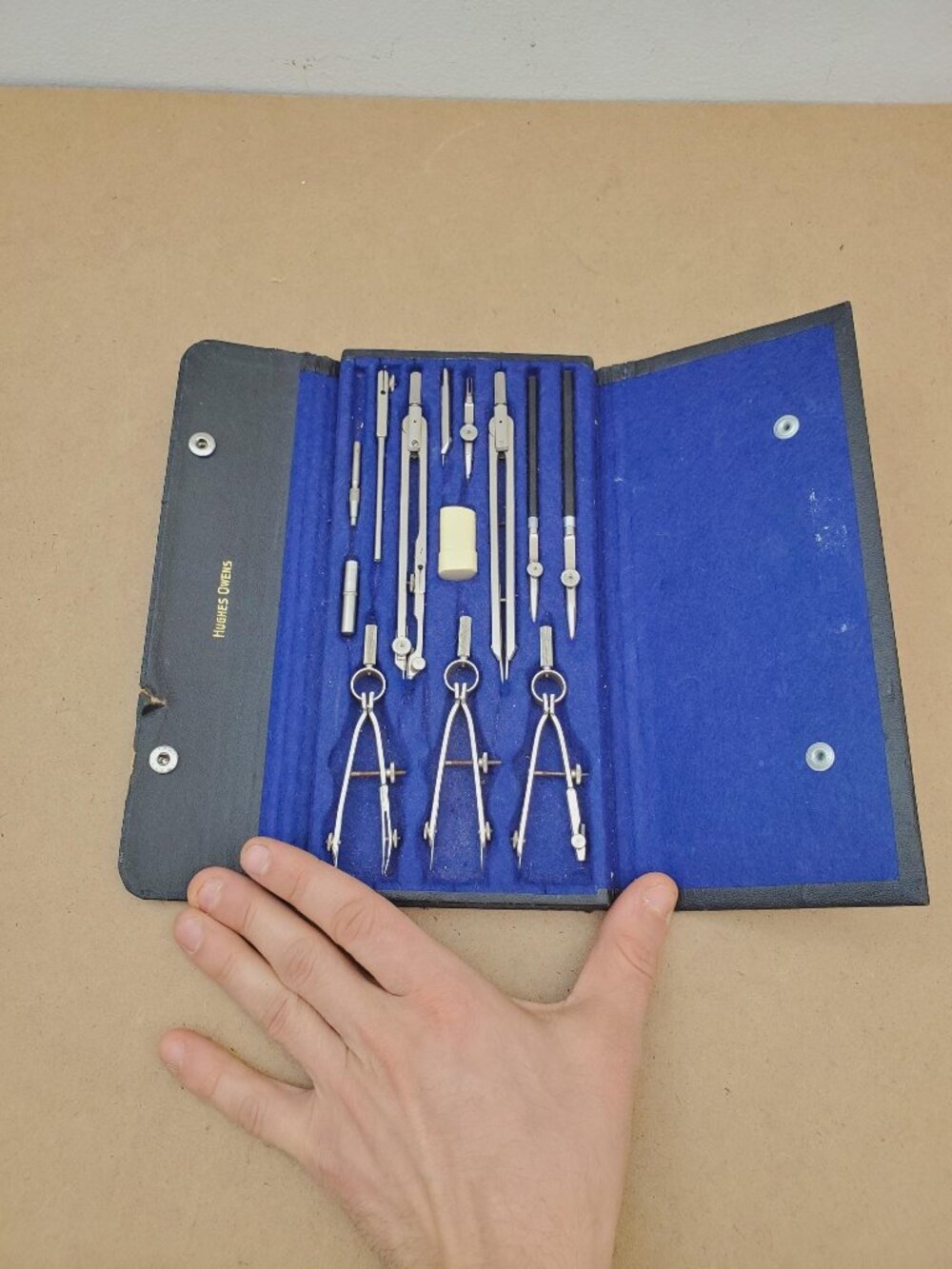 Vtg Friedmann Drafting Tool Set 1130N Leather Box
